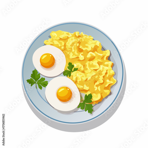 スクランブルエッグベクターイラスト食品