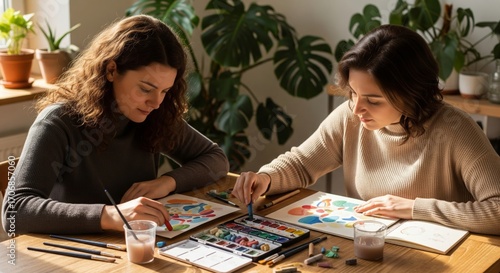 Sister Duo Art Therapy Kit with Calm Music Routine