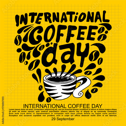 International Coffee day, poster and banner
