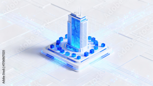 The urban buildings on the chip