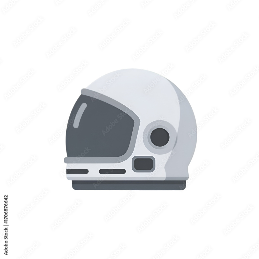 Fototapeta premium A modern astronaut helmet, showcasing the sleek design and advanced technology used in space exploration and travel.