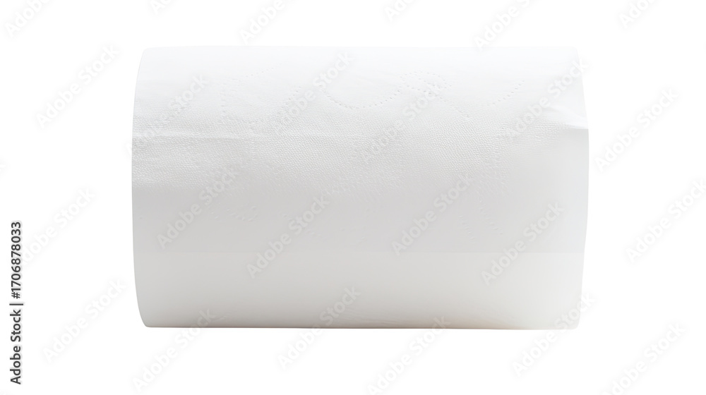 Fototapeta premium roll of toilet paper on white background