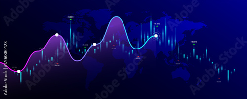 financial graph technology stock trading market trading