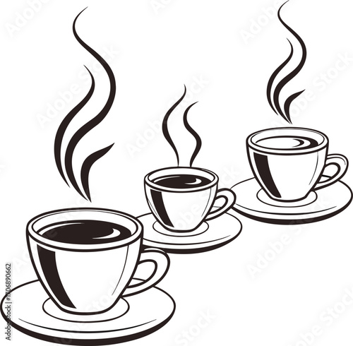 Espresso and Cappuccino Vector Set