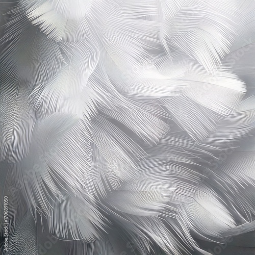 Close-up of many delicate white feathers (4)