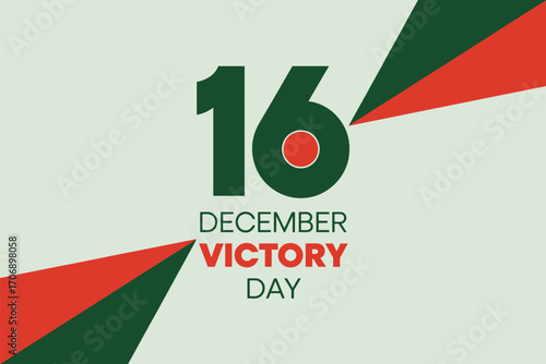Commemorating Victory Day with bold numerals and patriotic colors