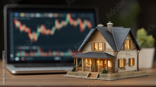 Detailed miniature house model