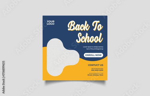 Back to School Promotion Template with Modern Design for Educational Institutions and Online Courses to Attract Students and Boost Enrollments