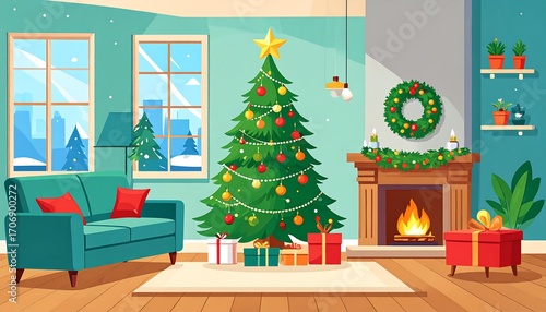 Christmas living room scene (1)