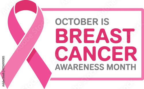 Breast cancer awareness month october pink ribbon campaign
