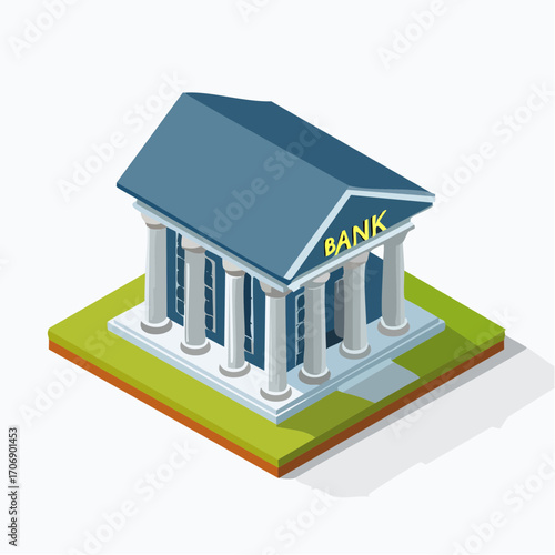 A simple isometric icon illustration of a classical bank building for finance and business concepts AIzaSyClPJ0XRC-nu8GkvNTzMe5e9SBIdu4I2DE
