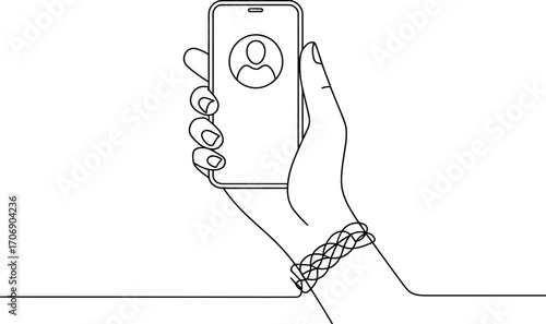 Cyberbullying concept hand holding phone with dislike icon