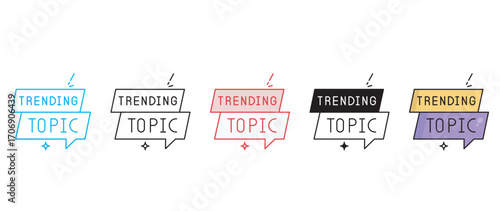 Trending Topic icon design with white background stock illustration