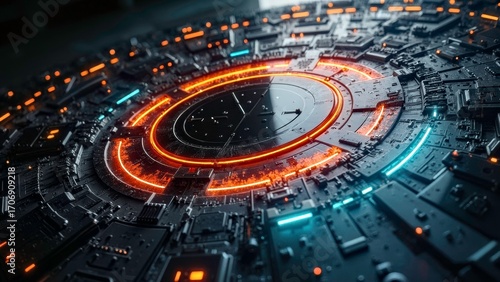 Technological circular installation landscape