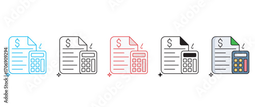 Accounting icon design with white background stock illustration