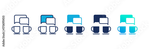 Socializing icon set multiple style collection