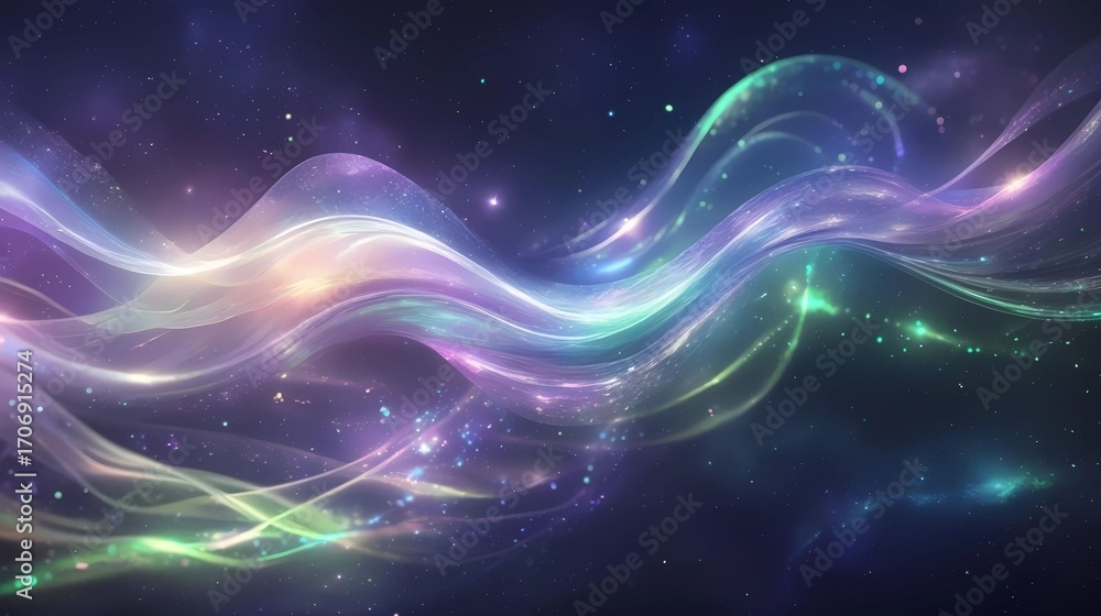 Obraz premium Cosmic Abstract Light Flow in Space