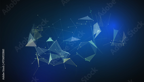 Digital technology speed connect blue green background, cyber nano information, abstract communication, innovation future tech data, internet