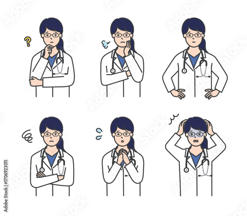 医者のアイコンセット イラスト素材