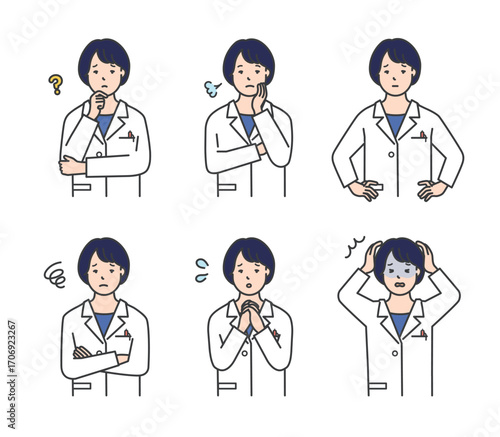 医者のアイコンセット イラスト素材