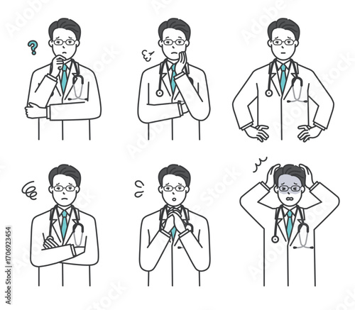 医者のアイコンセット イラスト素材