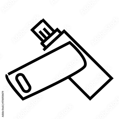 vector illustration of a flash drive
