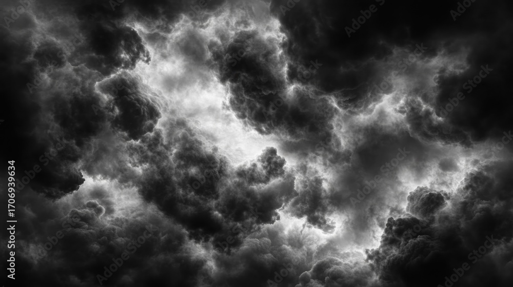 Obraz premium Stormy clouds overhead sky