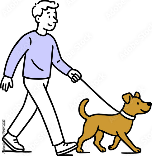 Dog Walkers, people with dog walking,dog walk pet owner, man woman walking dog ilustration flat vector design