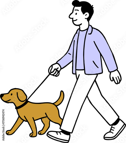 Dog Walkers, people with dog walking,dog walk pet owner, man woman walking dog ilustration flat vector design