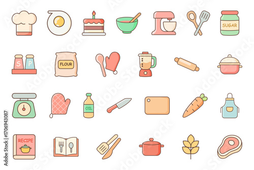 Food Cooking and Kitchen icons