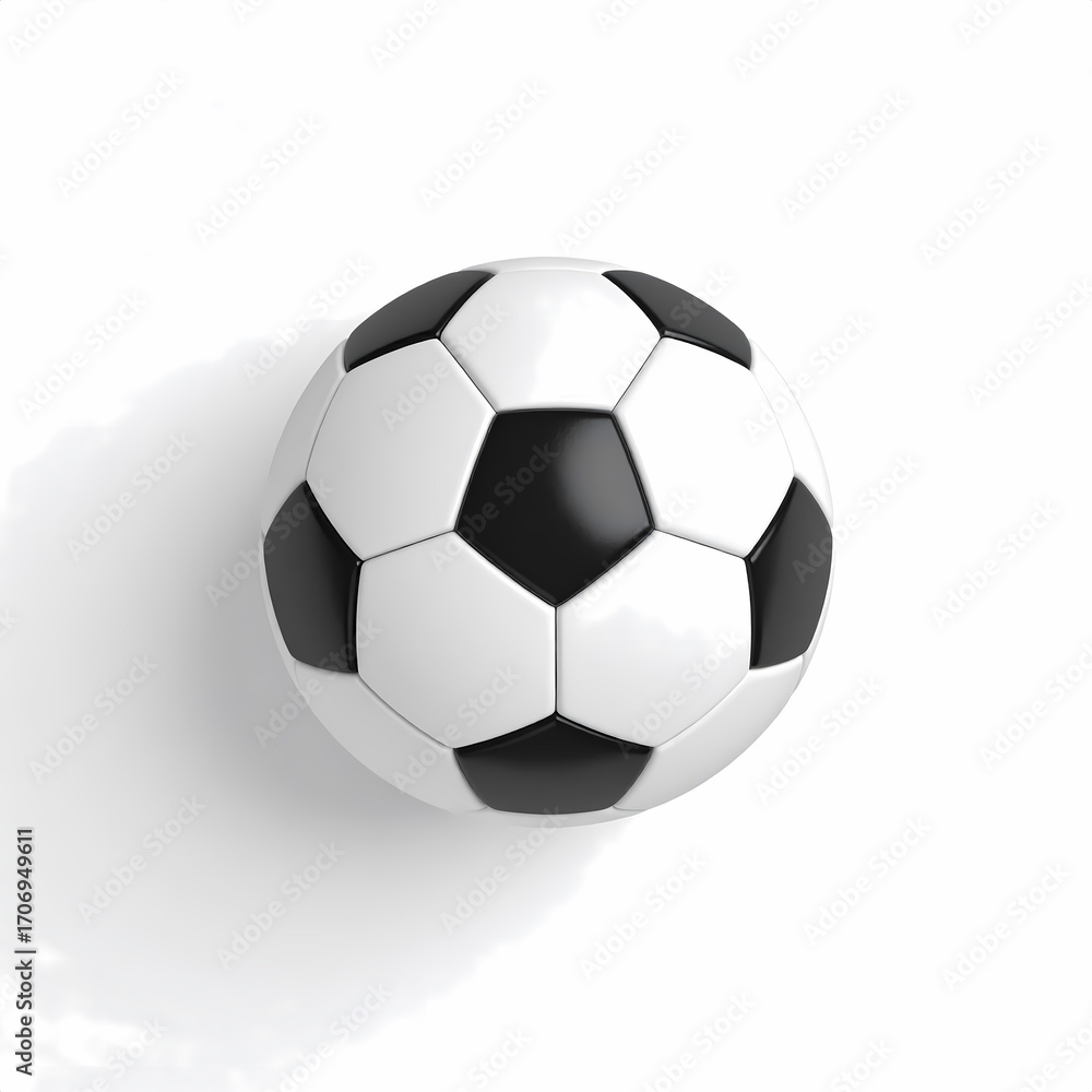 Fototapeta premium Isolated soccer ball on white background football sports equipment