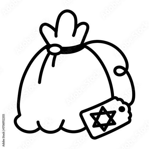 A sketchy style icon showing a witch bag
