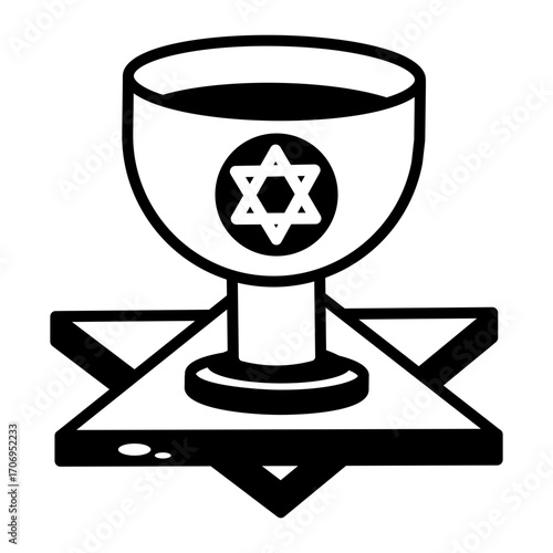 A drawing style icon showing a mystic chalice
