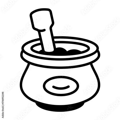 A drawing style icon showing a spell pot
