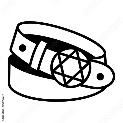 A drawing style icon showing a magical belt