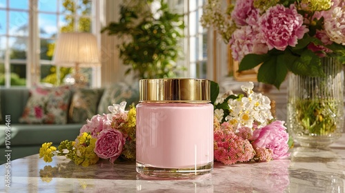 Pink Diffuser with Flowers