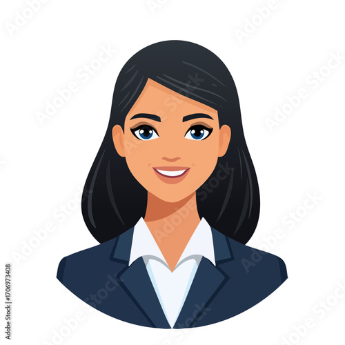 Smiling businesswoman portrait ready for success in corporate environment, positive attitude