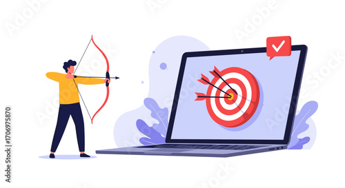 Achieving business objectives with strategic aiming and digital platform accuracy enhancing productivity for enhanced growth
