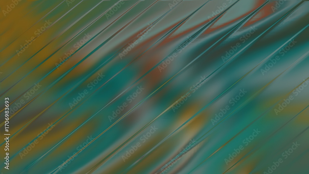 Fototapeta premium Abstract Teal Green and Gold Swirling Liquid Metal Texture Background image photo