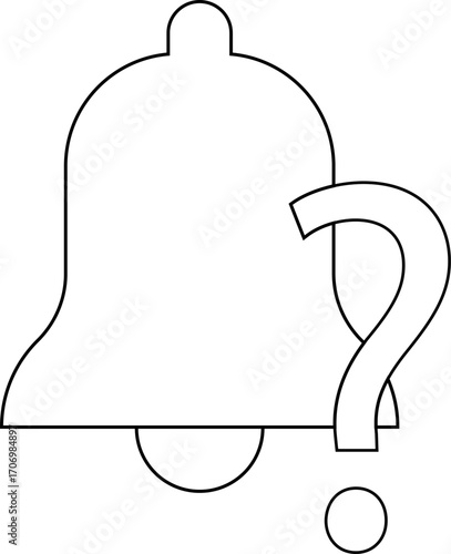 bell icon and question mark icon with white background