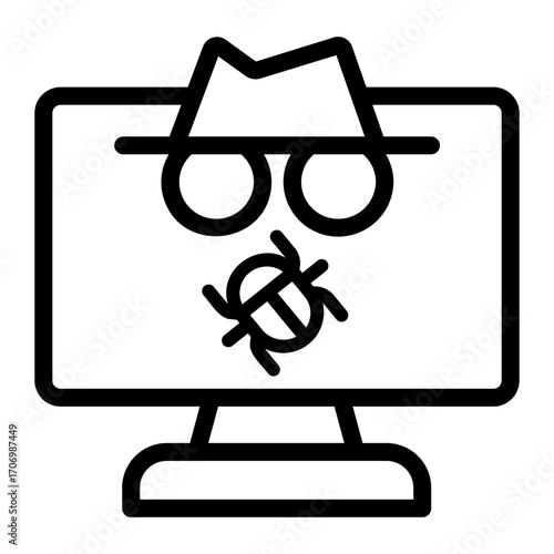 spyware Line Icon