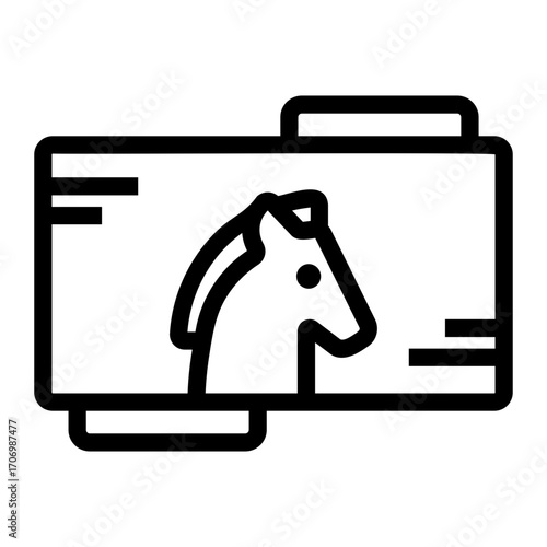 trojan house Line Icon