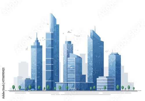 Modern City Skyline Architecture Design.