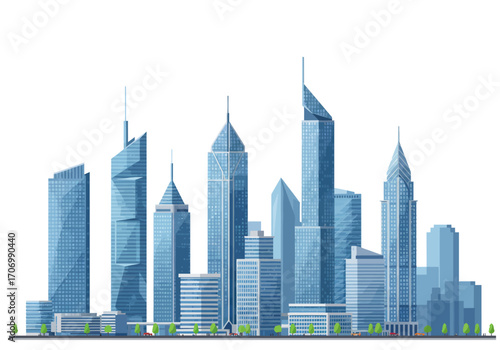 Modern City Skyline Architecture.
