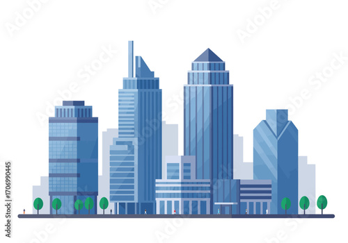 Modern Cityscape Architecture Design.