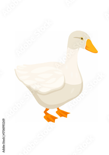 Farm goose isometric composition.ai