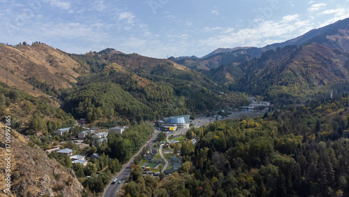 Almaty mountains Medeu beautiful view
