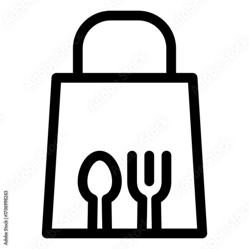 food takeaway bag icon