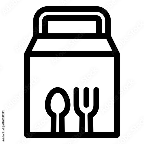 food takeaway packaging icon