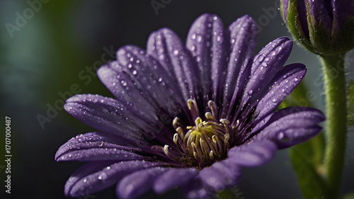 Purple Flower macro closeup